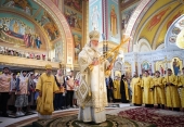 Святейший Патриарх Кирилл совершил вечернее богослужение в кафедральном соборе Христа Спасителя г. Калининграда