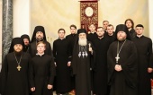 Представители Русской духовной миссии в Иерусалиме поздравили Патриарха Иерусалимского Феофила с Пасхой